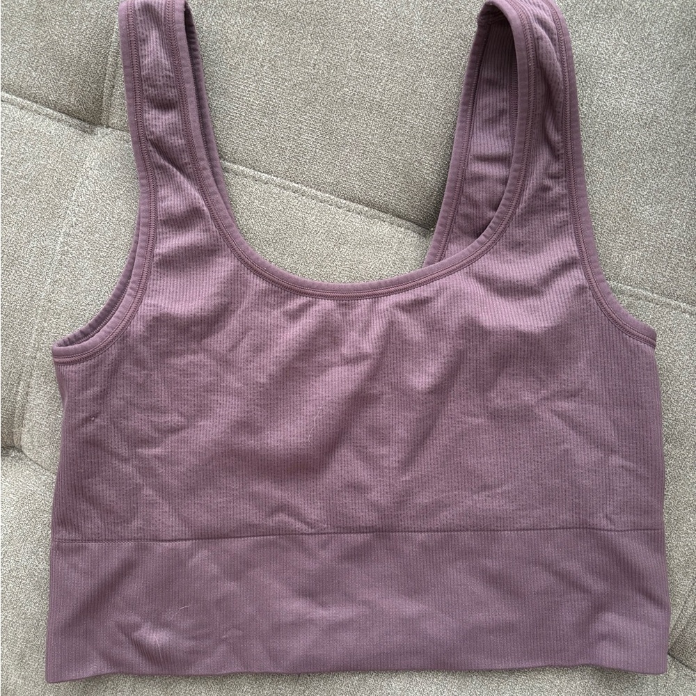 Athleta Purple Cropped Workout Top